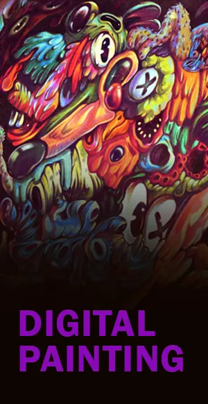 "DIGITAL ART by Hans Kristo , Neo-Expressionism art with pop surrealism blend