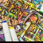8 Captivating and Powerful Reasons Young Art Collectors Are Transforming the Art World — From Pop Surrealism to AI Art 17 The Mechanism of Madness by Hans Kristo — Pop Surrealism artwork with surreal factory machines, pig faces, and grotesque figures in neon colors.