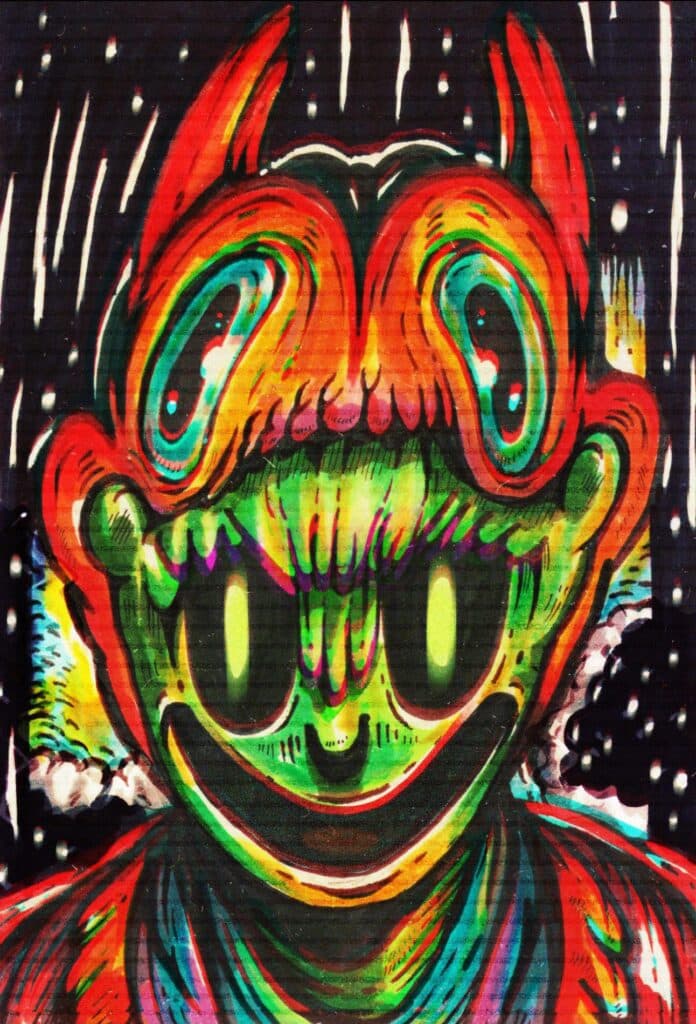 A mysterious figure named Veilmonger draped in dark flowing veils with piercing eyes, set in a misty fantasy environment.