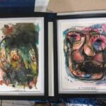 Contemporary figurative artwork on paper from the series 'Residu Sebuah Perjumpaan' (Residue of an Encounter) by Indonesian artist Xiongzhen. The painting explores themes of human presence and existential identity during the pandemic, showcased at Art Jakarta Papers 2026 under the curation of Hendro Wiyanto.