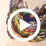 op Surrealism artist profile - Video process thumbnail showcasing intricate textures and the contemporary painting process.